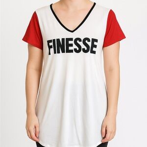 (A11) Ups & Downs Finesse ShortSleeve top, Size Medium, NWT